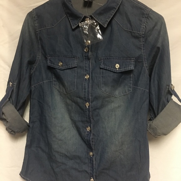 Nella Fantasia denim button down shirt - Picture 5 of 8